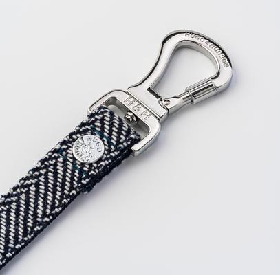 Show full view: HUGO & HUDSON Herringbone Tweed Dog Leash, Navy, Small slide 5 of 9