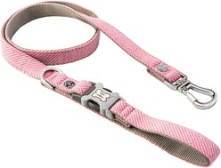 HUGO & HUDSON Herringbone Tweed Dog Leash, Pink, Large