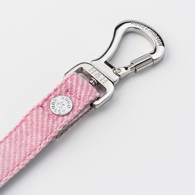 Show full view: HUGO & HUDSON Herringbone Tweed Dog Leash, Pink, Large slide 5 of 9
