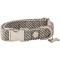 Show in main carousel: HUGO & HUDSON Herringbone Tweed Metal Buckle Dog Collar, Grey, Small slide 1 of 10