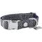 Show in main carousel: HUGO & HUDSON Herringbone Tweed Metal Buckle Dog Collar, Navy, X-Small slide 1 of 11
