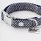 Show in main carousel: HUGO & HUDSON Herringbone Tweed Metal Buckle Dog Collar, Navy, X-Small slide 5 of 11