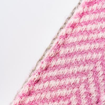 Show full view: HUGO & HUDSON Herringbone Tweed Metal Buckle Dog Collar, Pink, Large slide 4 of 11