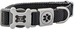 HUGO & HUDSON Mesh Dog Collar, Black, Large