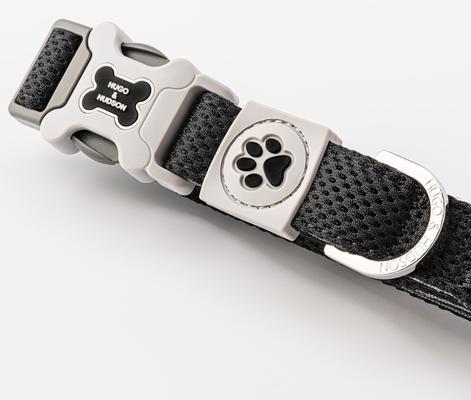 Show full view: HUGO & HUDSON Mesh Dog Collar, Black, Large slide 4 of 9