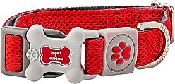 HUGO & HUDSON Mesh Dog Collar, Red, Large