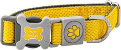 HUGO & HUDSON Mesh Dog Collar, Yellow, Large