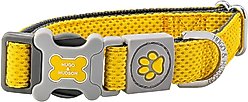 HUGO & HUDSON Mesh Dog Collar, Yellow, Small
