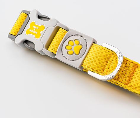 Show full view: HUGO & HUDSON Mesh Dog Collar, Yellow, X-Small slide 4 of 9