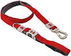 HUGO & HUDSON Mesh Dog Lead, Red, Medium/Large
