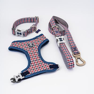 Show full view: HUGO & HUDSON Nylon Bone Buckle Dog Collar, Navy & Red, X-Small slide 8 of 8