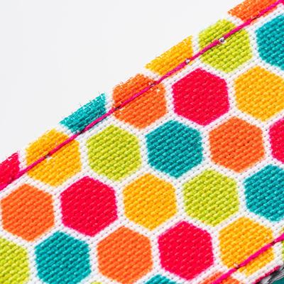 Show full view: HUGO & HUDSON Nylon Geometric Bone Buckle Dog Collar, Multi-colored, medium slide 4 of 9