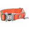 Show in main carousel: HUGO & HUDSON Nylon Geometric Bone Buckle Dog Collar, Orange, Large slide 1 of 8