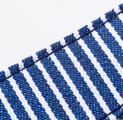 Show full view: HUGO & HUDSON Nylon Striped Bone Buckle Dog Collar, Navy, medium slide 3 of 9