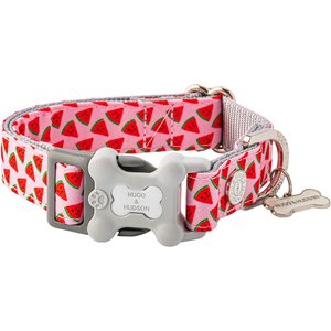 HUGO & HUDSON Nylon Watermelon Bone Buckle Dog Collar
