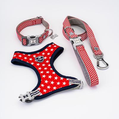 Show full view: HUGO & HUDSON Printed Dog Harness, Red Star, Medium slide 9 of 9