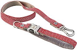 HUGO & HUDSON Printed Dog Leash, Red, X-Small/Small