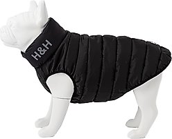 HUGO & HUDSON Reversible Insulated Dog Puffer Jacket, Black, Large
