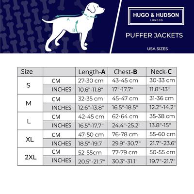 Show full view: HUGO & HUDSON Reversible Insulated Dog Puffer Jacket, Black, Small slide 4 of 9