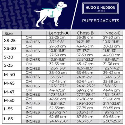 Show full view: HUGO & HUDSON Reversible Waterproof Insulated Dog Puffer Jacket, Blue/Grey, Small-35 slide 3 of 8