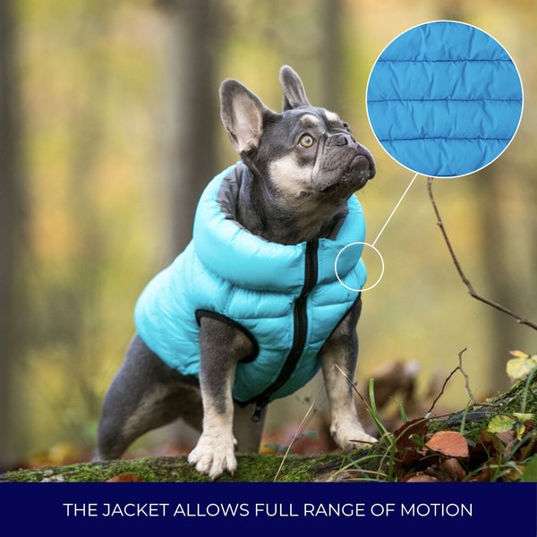 HUGO & HUDSON Reversible Waterproof Insulated Dog Puffer Jacket