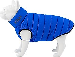 HUGO & HUDSON Reversible Waterproof Insulated Dog Puffer Jacket, Blue/Navy, Large-65