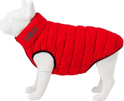 HUGO & HUDSON Reversible Waterproof Insulated Dog Puffer Jacket, Red/Navy, Large-65