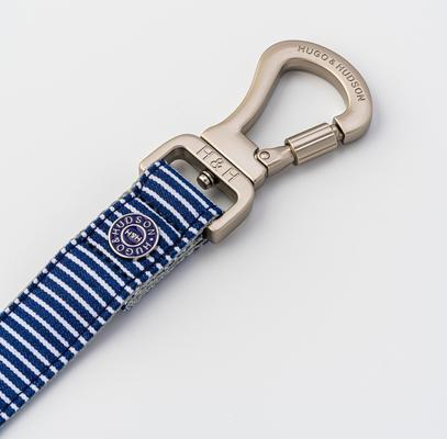 Show full view: HUGO & HUDSON Stripe Printed Dog Leash, Navy, Medium/Large slide 4 of 8