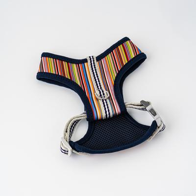 Show full view: HUGO & HUDSON Striped Printed Dog Harness, Multi Coloured Stripe, Large slide 7 of 9