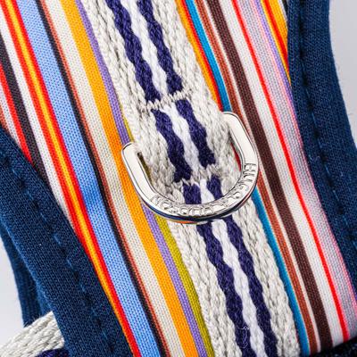 Show full view: HUGO & HUDSON Striped Printed Dog Harness, Multi Coloured Stripe, Small slide 6 of 9