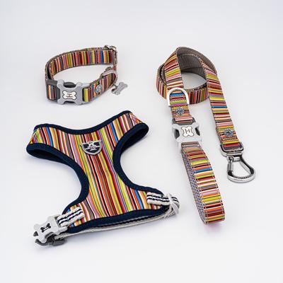Show full view: HUGO & HUDSON Striped Printed Dog Harness, Multi Coloured Stripe, Small slide 9 of 9