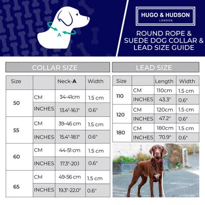 Show full view: HUGO & HUDSON Suede Leather Dog Collar, Black, 25.5-in slide 3 of 7