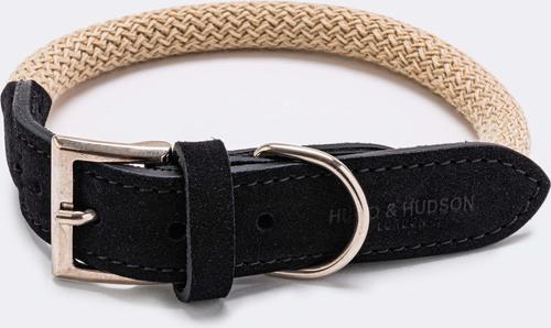 Show full view: HUGO & HUDSON Suede Leather Dog Collar, Black, 25.5-in slide 5 of 7
