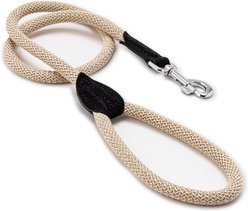 HUGO & HUDSON Suede Leather Dog Leash, Black, 70.8-in