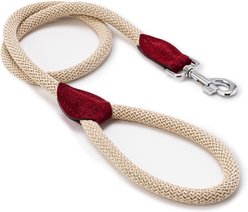 HUGO & HUDSON Suede Leather Dog Leash, Burgundy, 70.8-in slide 1 of 7