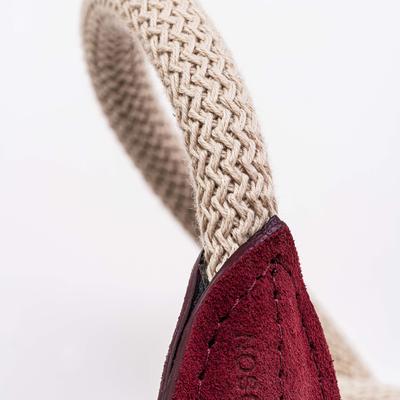 Show full view: HUGO & HUDSON Suede Leather Dog Leash, Burgundy, 70.8-in slide 4 of 7