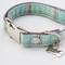 Show in main carousel: HUGO & HUDSON Tweed Metal Buckle Dog Collar, Aqua, Medium slide 4 of 9