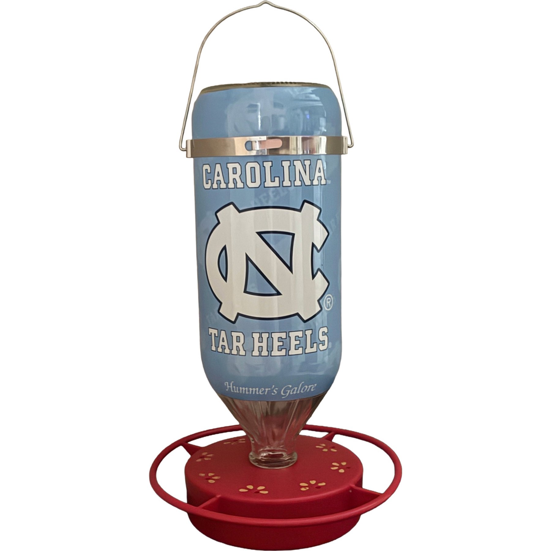 Hummer's Galore NCAA University of North Carolina Hanging Hook Hummingbird Feeder, 32-oz