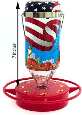 Show full view: Hummer's Galore All American Flag Design Hummingbird Feeder, 16-oz slide 2 of 8