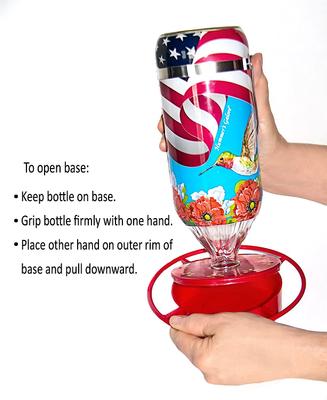 Show full view: Hummer's Galore All American Flag Design Hummingbird Feeder, 32-oz slide 3 of 8