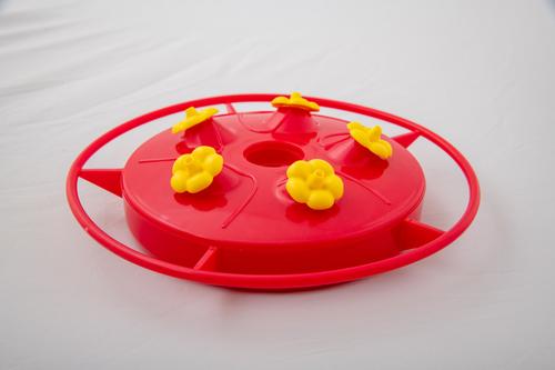 Show full view: Hummer's Galore Bee Guard Hummingbird Feeder Replacement Base, Red slide 2 of 6
