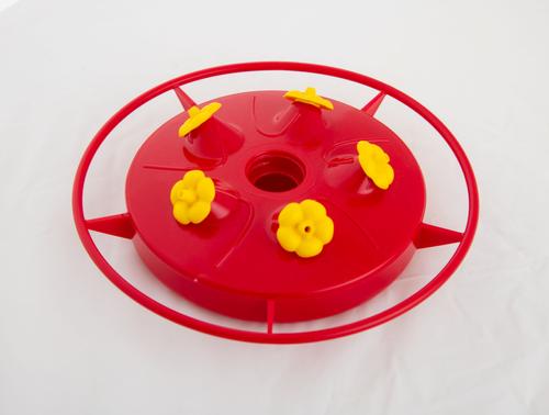 Show full view: Hummer's Galore Bee Guard Hummingbird Feeder Replacement Base, Red slide 3 of 6