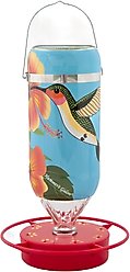 Hummer's Galore Hibiscus Design Hummingbird Feeder, Teal