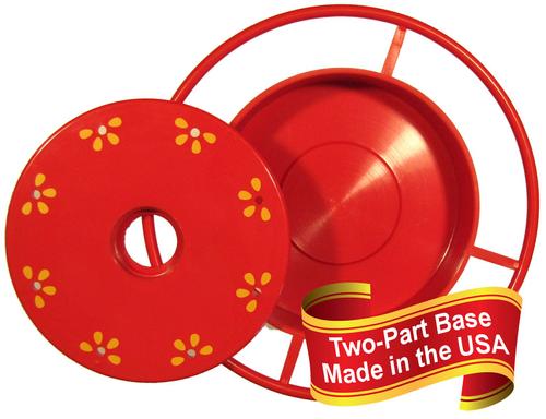 Show full view: Hummer's Galore Hibiscus Design Hummingbird Feeder, Teal slide 5 of 6