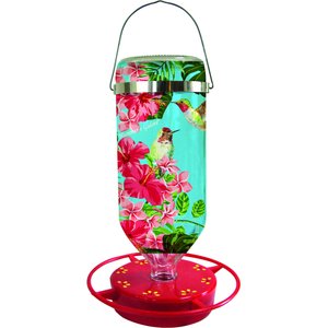 Hummer's Galore Tropical Blue Sky Flower Hummingbird Feeder, 16-oz