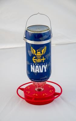 Show full view: Hummer's Galore United States Navy Hummingbird Feeder, Blue, 32-oz slide 2 of 5