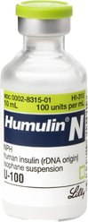 Humulin N (NPH human insulin (rDNA origin) isophane suspension) U-100 Injectable, 10-mL vial slide 2 of 4