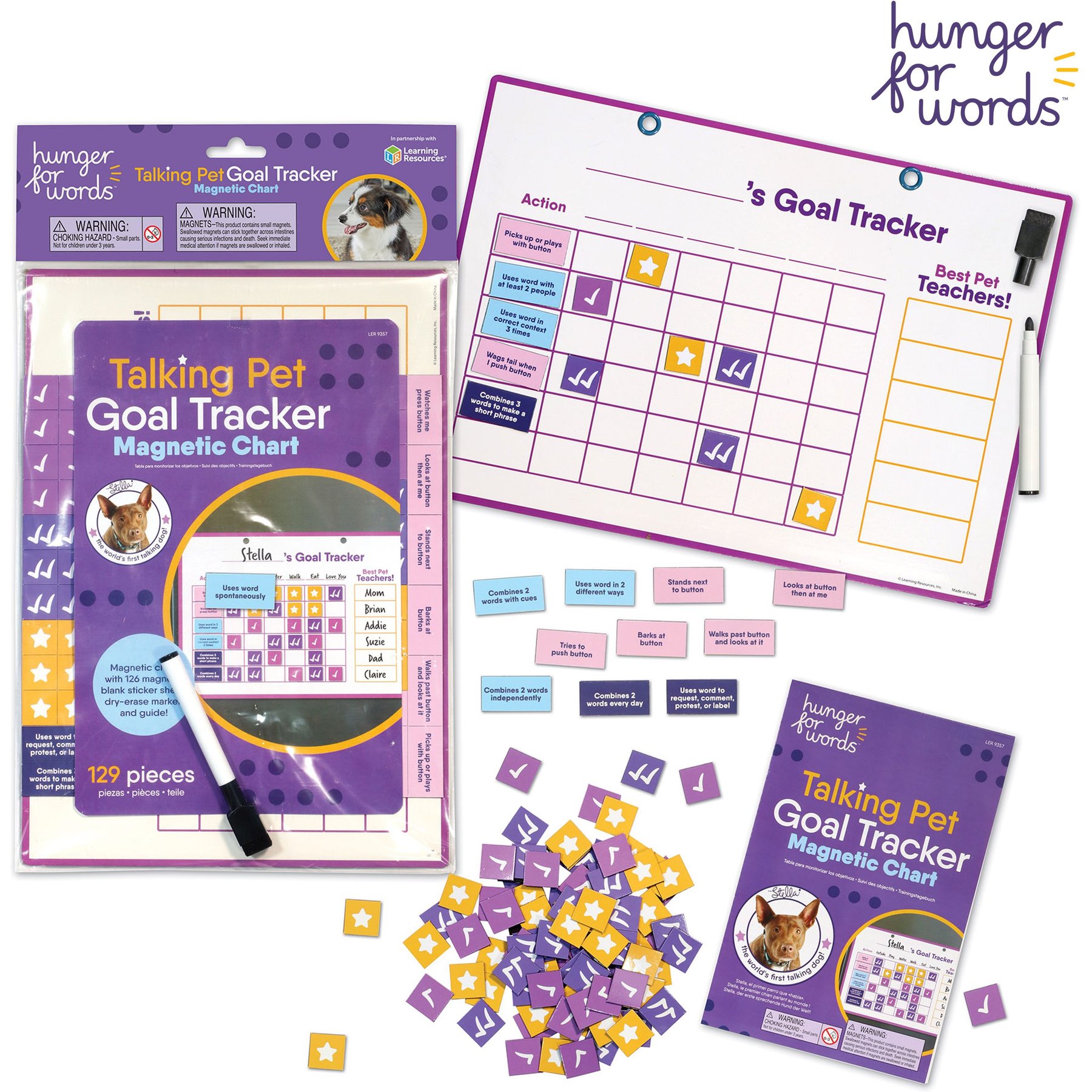 Hunger for Words Talking Pet Goal Tracker Dog Toy