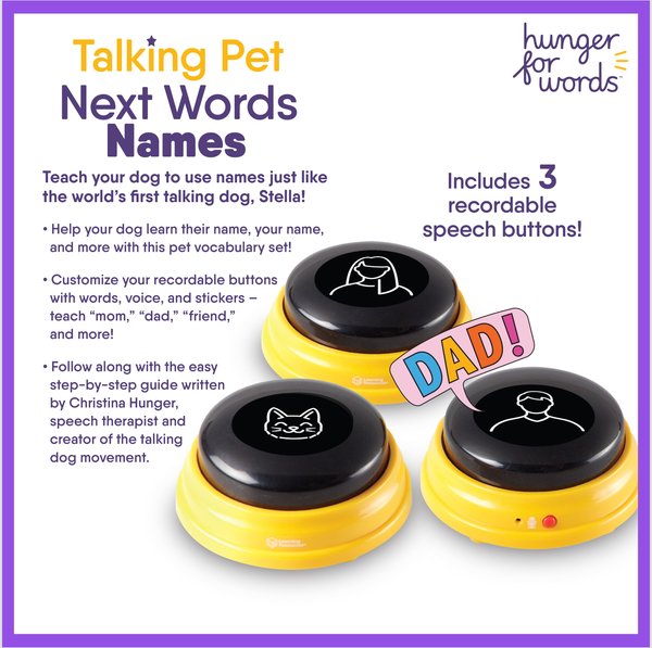 Hunger for Words Talking Pet Next Words: Names Dog Toy