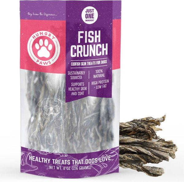 Hungry Paws Cod Skin Crunch Twists Dog Chew Treats